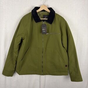 Beautiful Giant Canvas Trucker Style Jacket Coat Olive Green Size Large NWT
